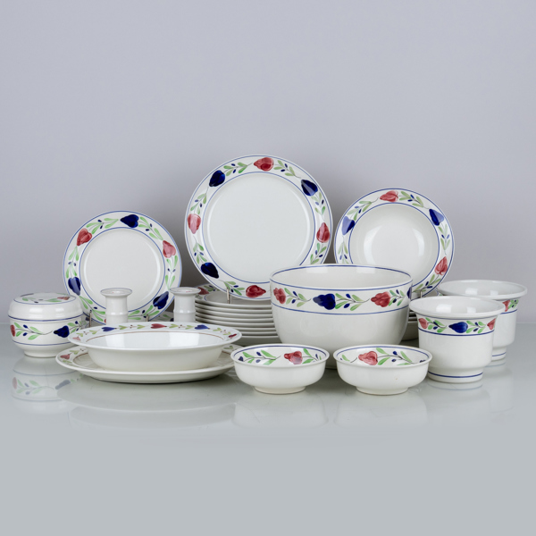 SERVISPORSLIN, 27+2 del, porslin, "Allmoge" och "Ranka", Gustavsberg, 1900-talets andra hälft