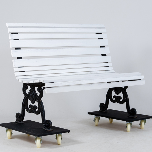 TRÄDGÅRDSSOFFA, gjutjärn, Ludvigsbergs Werkstad, Stockholm, No 15, 1900-talets första hälft 