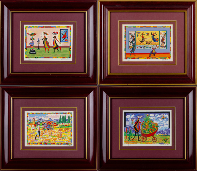 GUILLERMO SILVA SANTAMARIA (1921-2007), 4 st, färglitografier, signerade samt numrerade