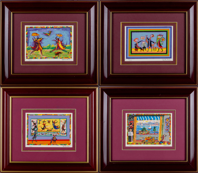 GUILLERMO SILVA SANTAMARIA (1921-2007), 4 st, färglitografier, signerade samt numrerade