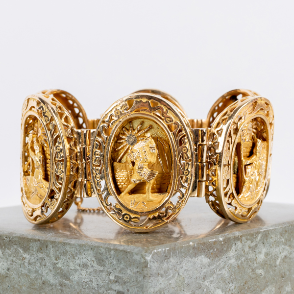 ARMBAND, 18k guld, vikt ca 134 g 