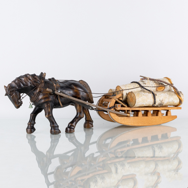 OIDENTIFIERAD KONSTNÄR, skuret trä, 1900-tal, osignerad