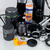 SAMLING KAMERATILLBEHÖR, bla objektiv mm