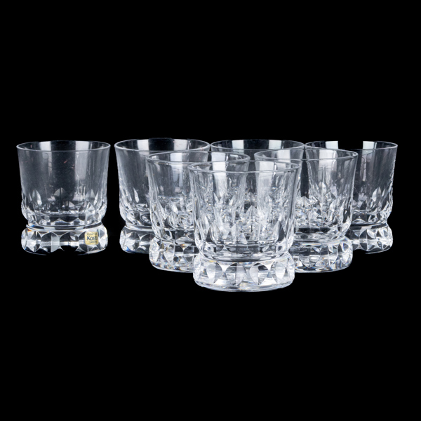  GÖRAN WÄRFF, 6 st whiskyglas, "Prince", Kosta Boda, signerade