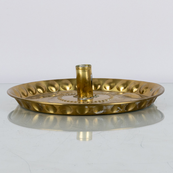 LJUSSTAKE, mässing, 1700-tals kopia, Klaestorp/Nyköpinshus