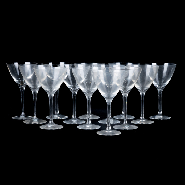 NILS LANDBERG, 13 st cocktailglas, "Illusion", Orrefors