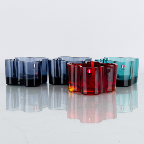 ALVAR AALTO, 4 st, ljuslyktor, "Savoy", Ittala, Finland