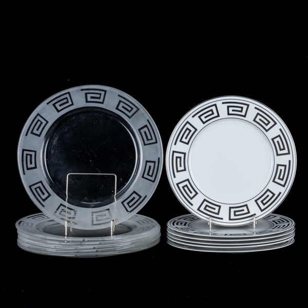 TALLRIKAR, 12 st, porslin och glas, MM Duka, 1900-/2000-tal