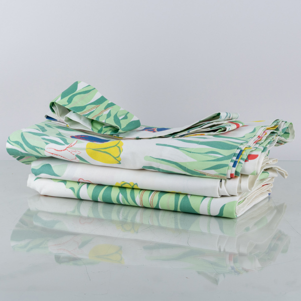 JOSEF FRANK, gardinuppsättning, "Tulpan", bomull, Firma Svenskt Tenn