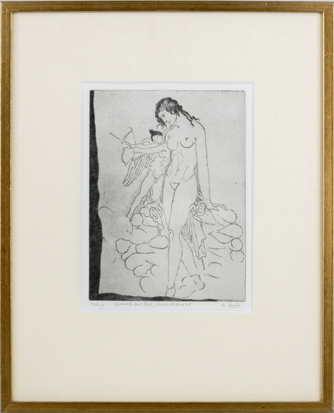 OIDENTIFIERAD KONSTNÄR, etsning, signerad