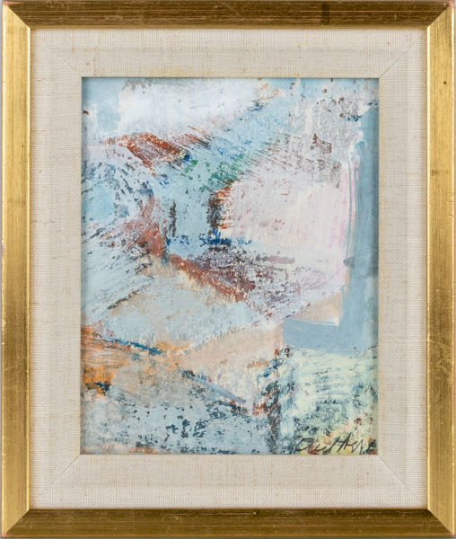 OIDENTIFIERAD KONSTNÄR, olja på papper, otydligt signerad