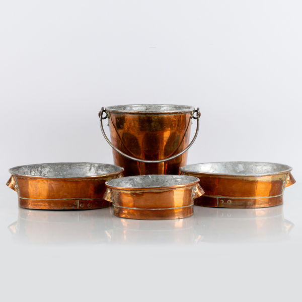 HINK OCH FORMAR, 4 st, koppar, 1800-tal