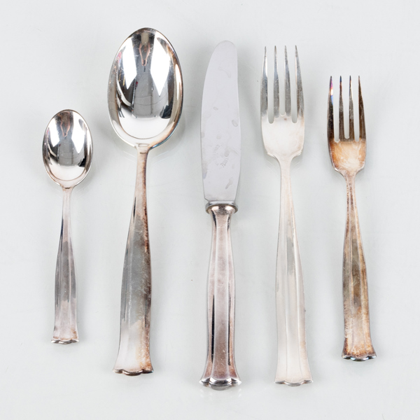 BESTICKUPPSÄTTING, 54 del, nysilver, "Birgitta", 1900-tal