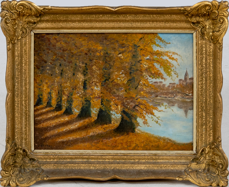 OIDENTIFIERAD KONSTNÄR, olja på duk, signerad J Barbay