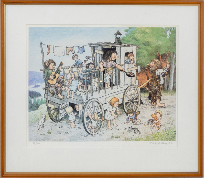 ROLF LIDBERG (1930-2005), färglitografi, signerad och daterad -77