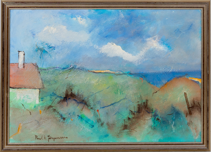 PAUL K JÖRGENSEN, olja på pannå, signerad