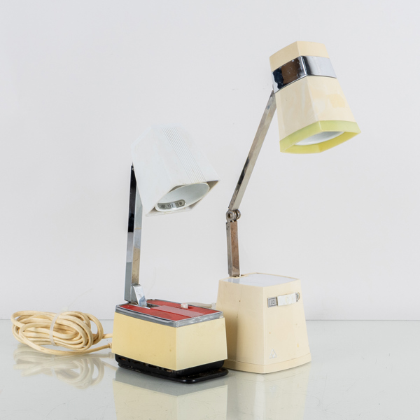  BORDSLAMPOR, 1 par, "Solo", bla Fagerhults Ljusarmatur, 1950-/60-tal