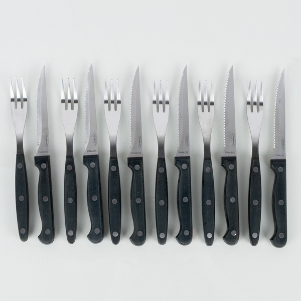 BESTICK, 12 st, "Pampas", rostfritt stål, Nils Johan, 1900-talets andra hälft