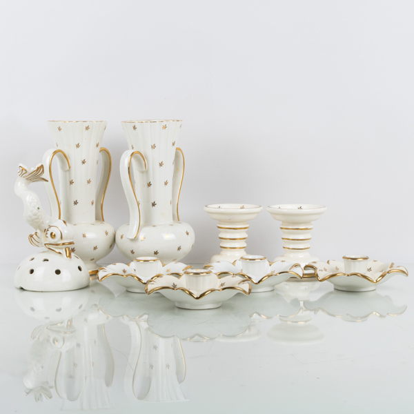 ARTHUR PERCY, 9 del, keramik, "Gyllen", Gefle/Upsala Ekeby, 1900-talets första hälft 