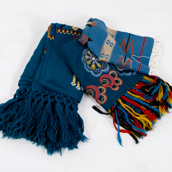 DRAPERI SAMT DUKAR, 3 st, allmoge, 1800-/1900-tal