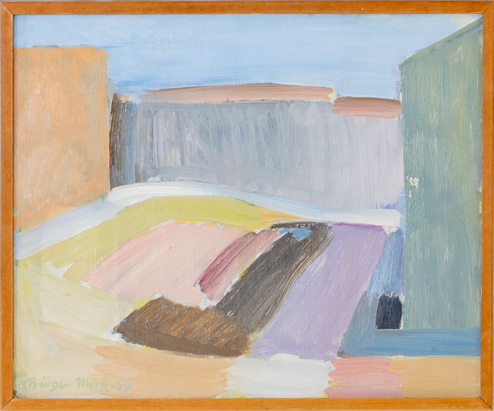 BIRGER MÖRK (1919-2010), olja på pannå, signerad och daterad -59