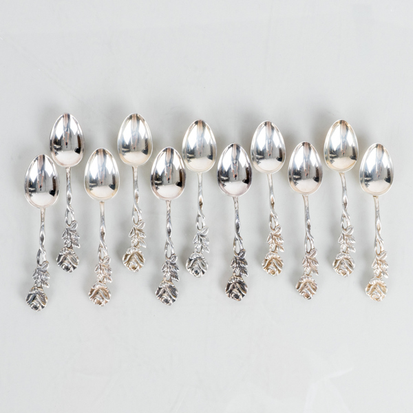 MOCKASKEDAR, 11 st, silver, GEWE, 1960, tot vikt ca 80 g