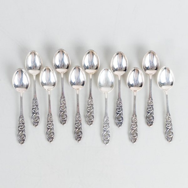 MOCKASKEDAR, 11 st, silver, 1900-tal, tot vikt ca 92 g