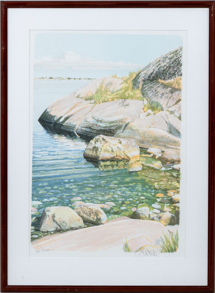 GÖRAN HAHNE (född 1943), färglitografi, signerad, EA