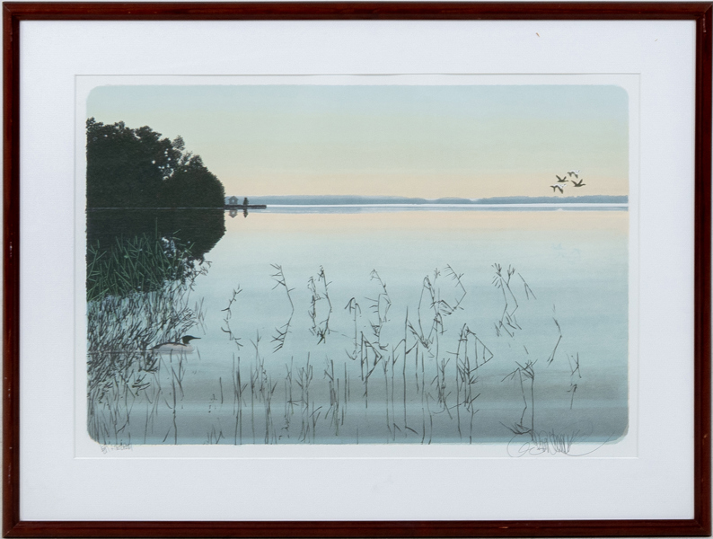 GÖRAN HAHNE (född 1943), färglitografi, signerad, EA