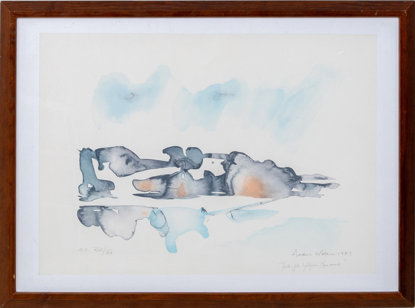 ANDERS WALLIN (född 1953), färglitografi, signerad, daterad 1986 samt numrerad H.C. XIV/XX