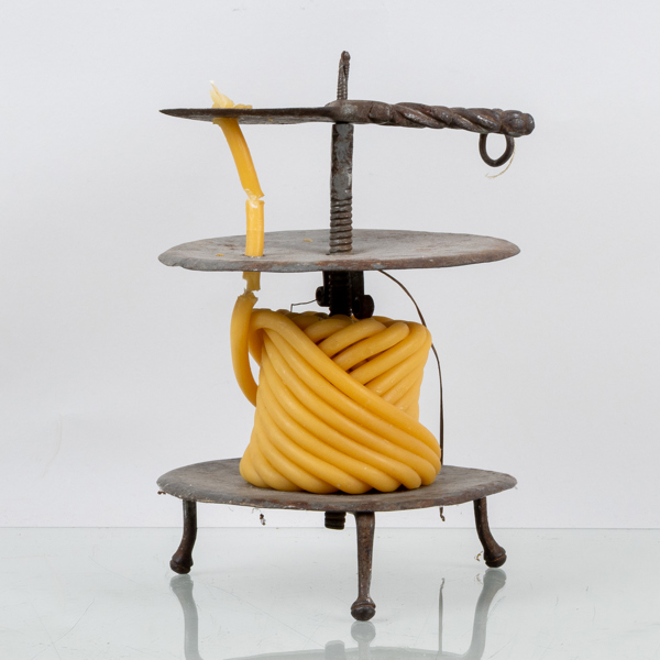 VAXSTAPELSTÄLL, smide, 1800-tal