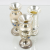 VASER, 3 st, glas, sk fattigmanssilver, 1800-tal