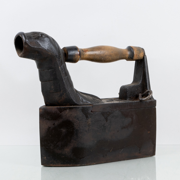 ÅNGSTRYKJÄRN, gjutjärn, Husqvarna, 1800-tal