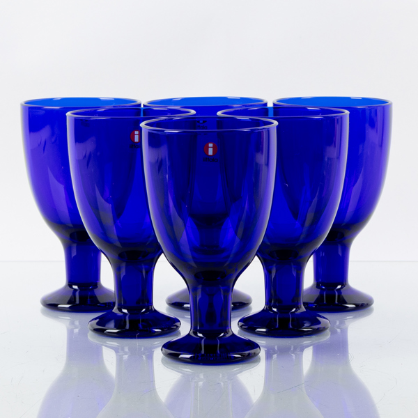 VINGLAS, 6 st, "Verna", Kerttu Nurminen, Iittala