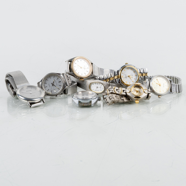 SAMLING ARMBANDSUR, 8 st, metall, bla Moretime, Certina, Origo , 1900-tal