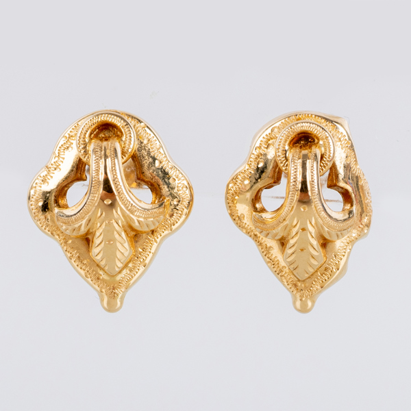 ÖRHÄNGEN, 1 par, 18k guld, tot vikt ca 2,3 g