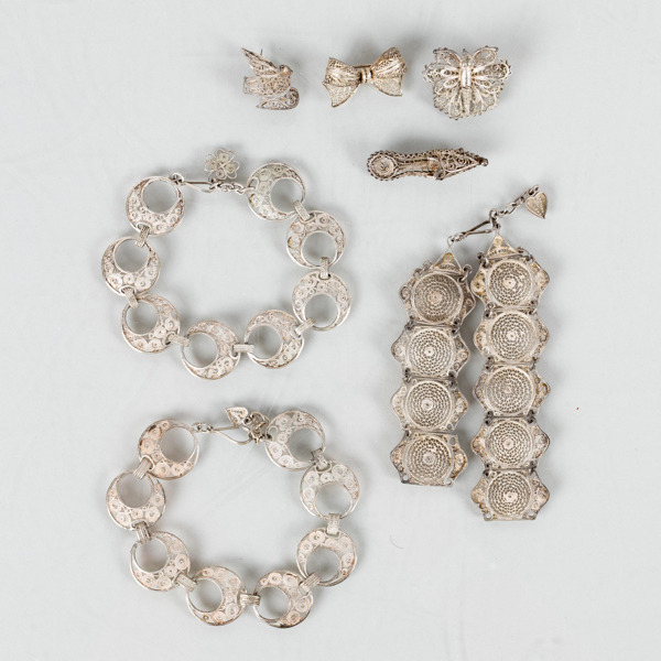 SMYCKEN, 7 st, silver, filigranarbete