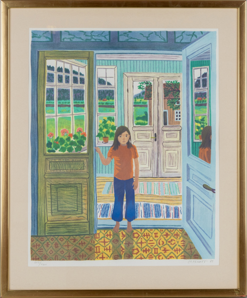 MONA HUSS WALLIN (född 1944), färglitografi, signerad och daterad -79