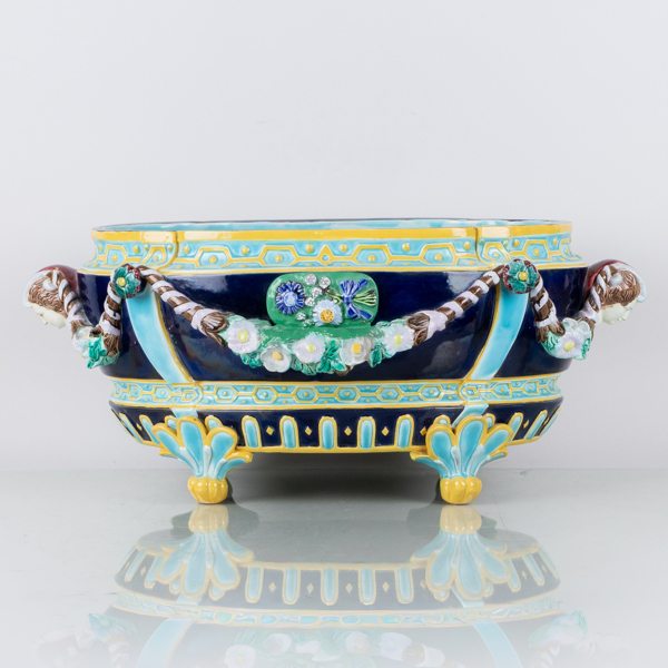 JARDINJÄR, majolika, omkring år 1900