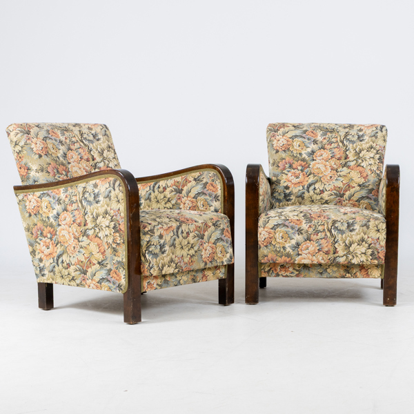 FÅTÖLJER, 1 par, 1930-tal