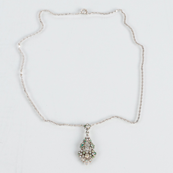 COLLIER, silver och stenar, 1900-tal