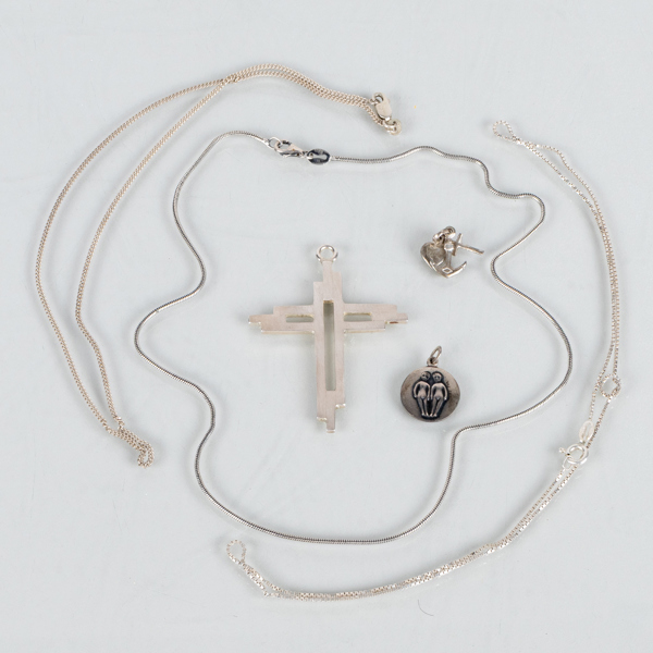 SAMLING SMYCKEN, 6 st, silver, 1900-tal