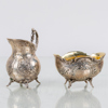 SOCKERKÅL OCH GRÄDDKANNA, silver, rokokostil, 1900-talets första hälft
