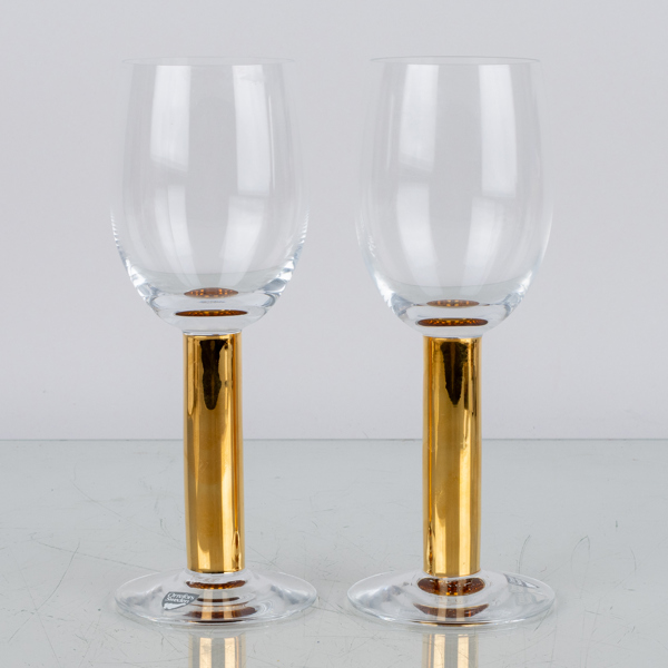 GUNNAR CYRÉN, 2 st vitvinsglas, glas, "Nobel", Orrefors