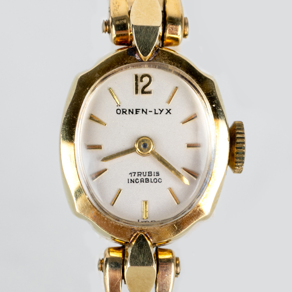 ÖRNEN-LYX, armbandsur, 14k guld, armband 18k guld