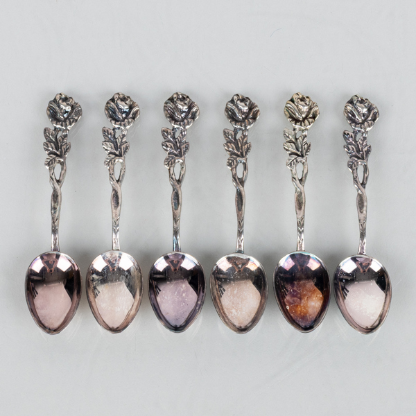 MOCCASKEDAR, 6 st, silver, GEWE, Malmö, 1960-tal