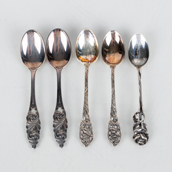 KAFFESKEDAR, 5 st, silver, 1900-tal