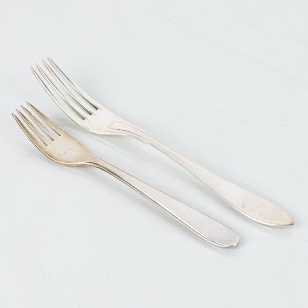 GAFFLAR, 2 st, sterlingsilver, Borgila 1958 samt CG Hallberg 1961