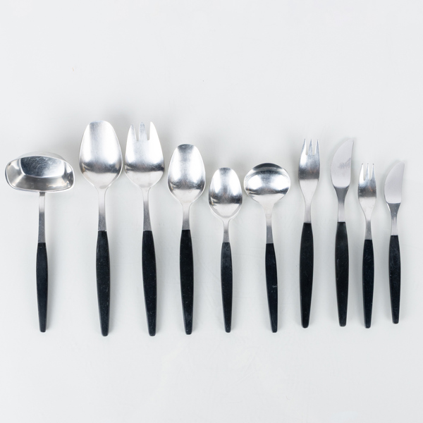 FOLKE ARSTRÖM, 70 del, bestick, rostfritt stål och bakelit, "Focus de luxe", Gense, 1950/60-tal