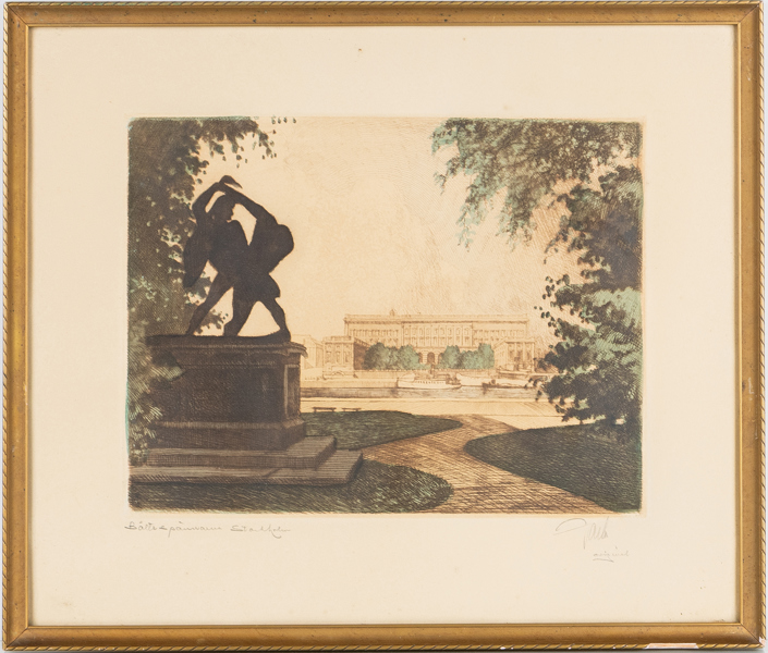 KNUT OSKAR GASTON WILHELM SMIDT (1898 - 1976), etsning, signerad, 1900-talets första hälft